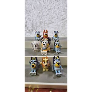 Collection Of Bluey Small Plastic Figurines